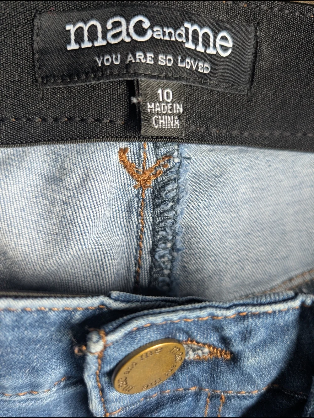 Mac And Me Light Blue Flared Jeans - Raw Hem